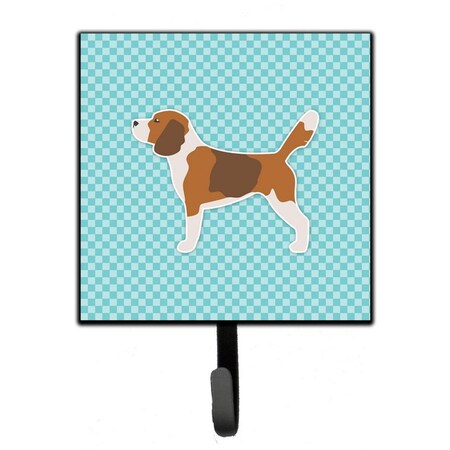 Carolines Treasures Beagle Checkerboard Blue Leash or Key Holder BB3710SH4